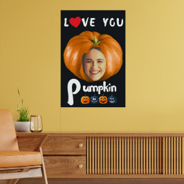 Póster LE ENCANTA Personalizado de calabaza Foto - Poster