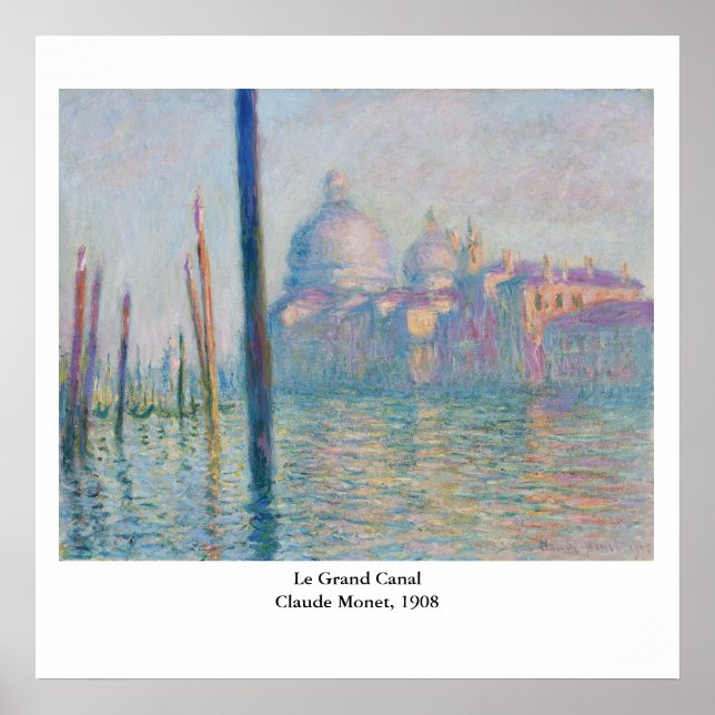 Póster Le Grand Canal de Claude Monet (Frente)