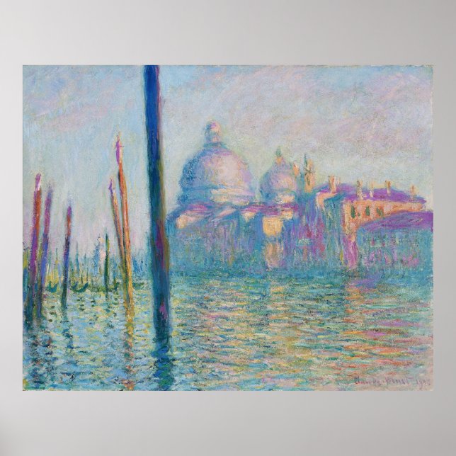 Póster Le Grand Canal, Venecia, por Claude Monet (1908) (Frente)