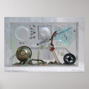 Póster Le Heros Technologique K7 1986 Geek de medios mixt