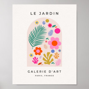 Póster Le Jardin 04 Flores Retro Floral moderna