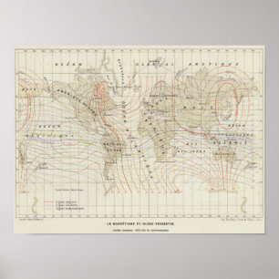Póster Le Magnetisme du Globe Terrestre