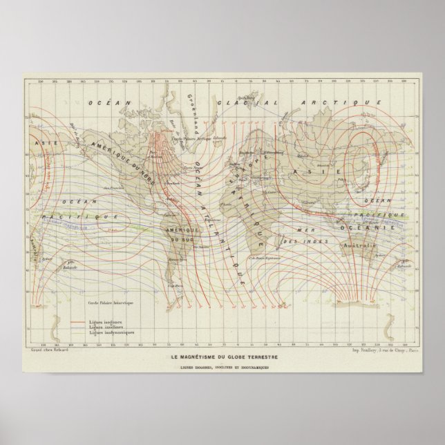 Póster Le Magnetisme du Globe Terrestre (Frente)
