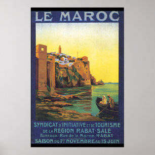 Póster Le Maroc Vintage Travel Poster