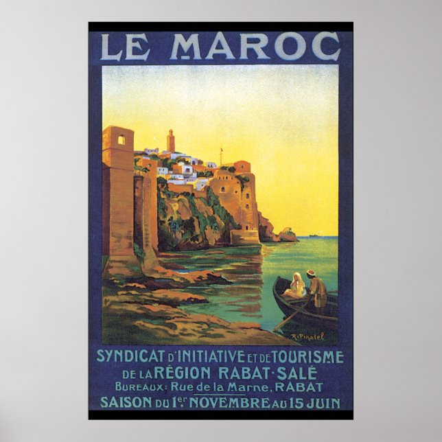 Póster Le Maroc Vintage Travel Poster (Frente)