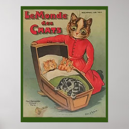 Póster Le Monde des Chats, Louis Wain Art