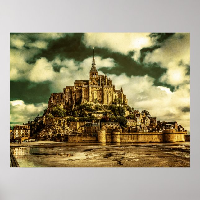 Póster Le Mont Saint Michel, Francia. (Frente)