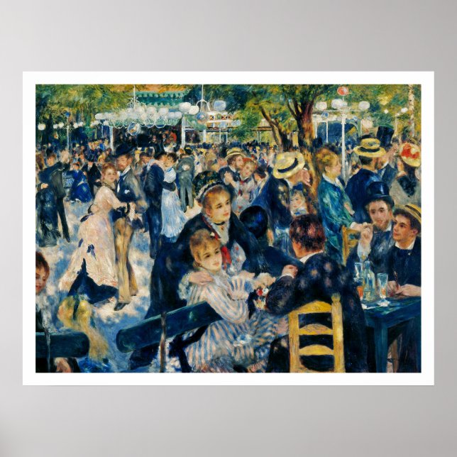 Póster Le Moulin de la Galette por Renoir (Frente)
