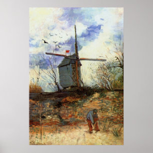 Póster Le Moulin de la Galette por Vincent van Gogh