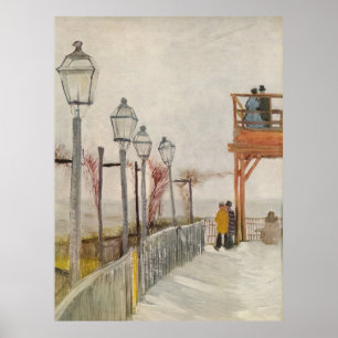 Póster Le Moulin de la Galette Terrace, Montmartre (1886)