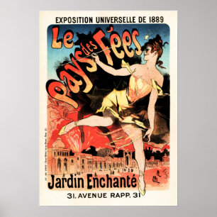 Póster LE PAYS DES FEES Jules Cheret Vintage Poster de Pa