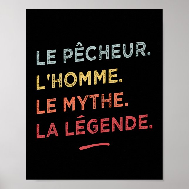 Póster Le pêcheur l'homme le mythe la légende (Frente)