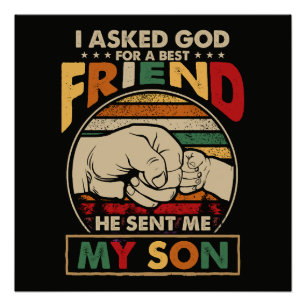 Póster Le pedí a Dios un mejor amigo