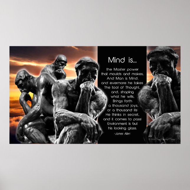 Póster Le Penseur - El pensador (Frente)