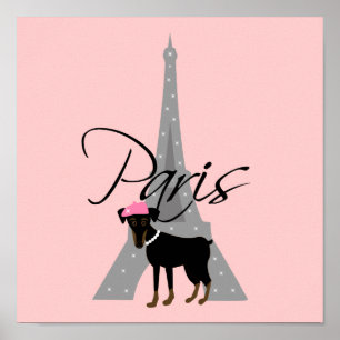 Póster Le petit chien à Paris