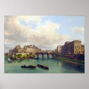 Póster Le Pont-Neuf 1832 - Giuseppe Canella -