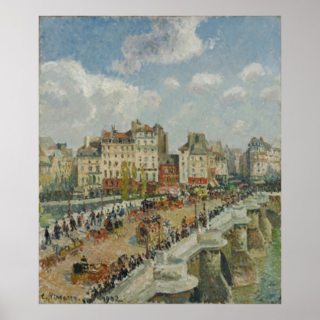 Póster Le Pont-Neuf - Camille Pissarro - 1902 (Frente)