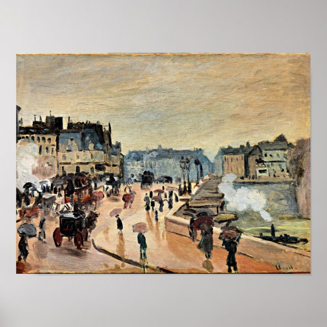 Póster Le Pont Neuf por Claude Monet (Frente)