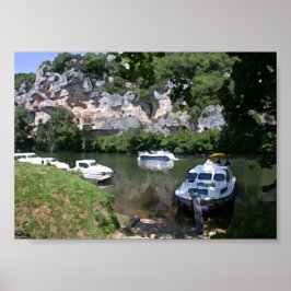 Póster Le port de Bouzies Oils Atwork Poster