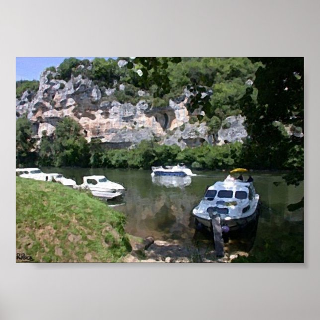 Póster Le port de Bouzies Oils Atwork Poster (Frente)