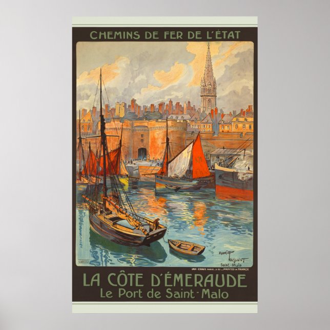 Póster Le Port de Saint-Malo (Frente)