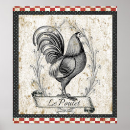 Póster Le Poulet Vintage Chicken