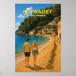 Póster Le Pradet, France – Vintage Travel Poster