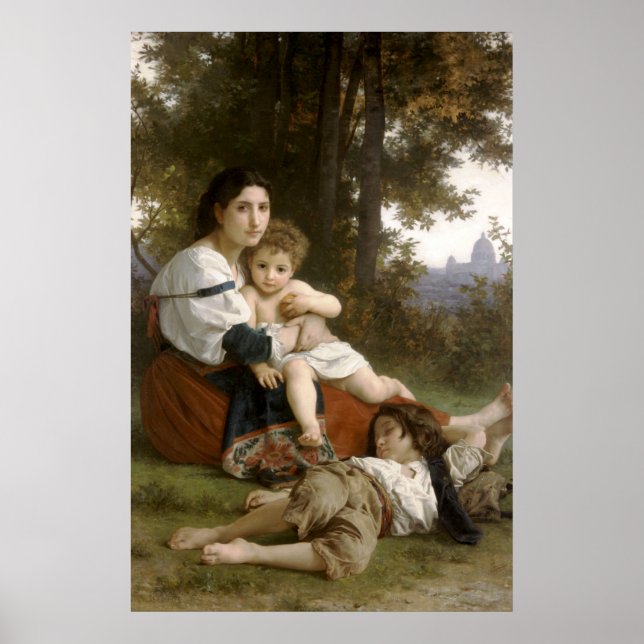 Póster Le Repos (El Resto) William-Adolphe Bouguereau (Frente)