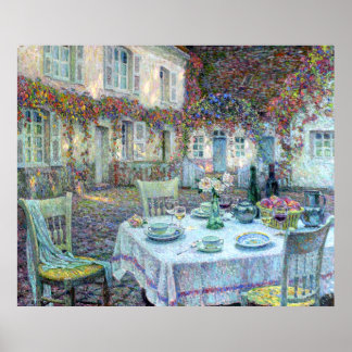 Póster Le Sidaner: Mesa con Rosas en Gerberoy