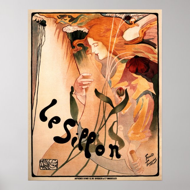 Póster LE SILLON Libre Esthetique 1895 Fernand Toussaint (Frente)