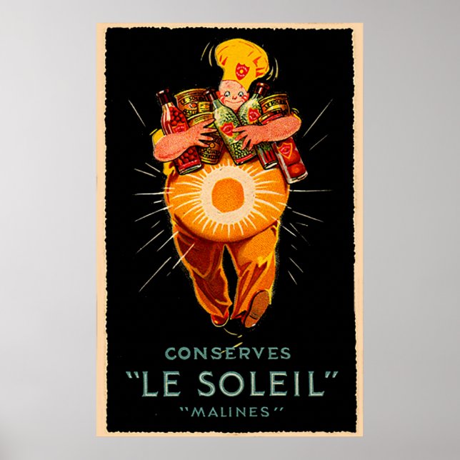 Póster Le Soleil conserva anuncios de época (Frente)