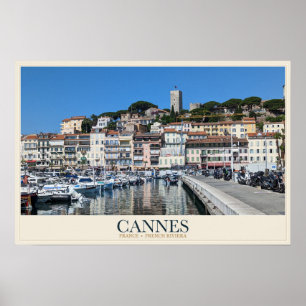 Póster Le Suquet y Vieux Port en Cannes