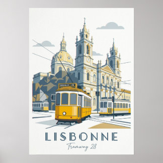 Póster Le Tram 28 de Lisbonne – Une icône du Portugal