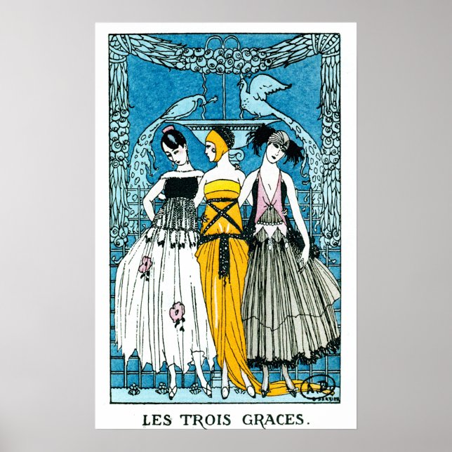 Póster Le trois graces de George Barbier (Frente)