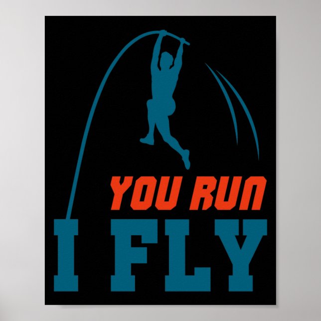 Póster Le Vault Funny Levault Vaulting You Run I Fly  (Frente)