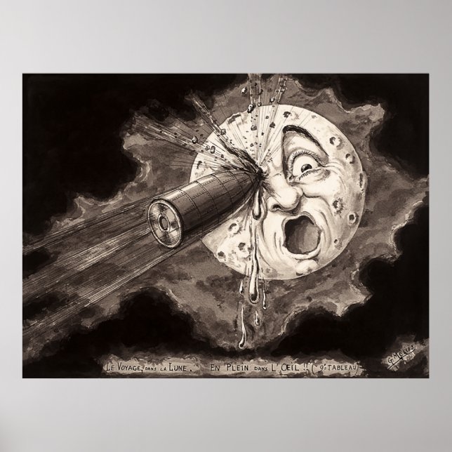 Póster Le voyage dans la lune (1902) (Frente)