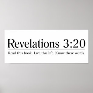 Póster Lea el 3:20 de las revelaciones de la biblia