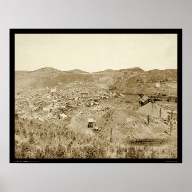 Póster Lead City Mine & Mill SD 1889 (Frente)