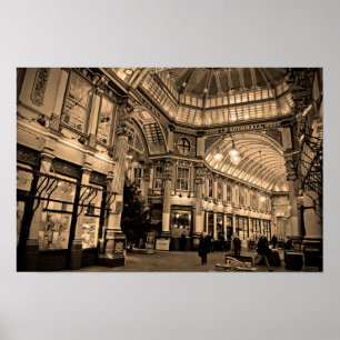 Póster Leadenhall Market City de Londres Inglaterra