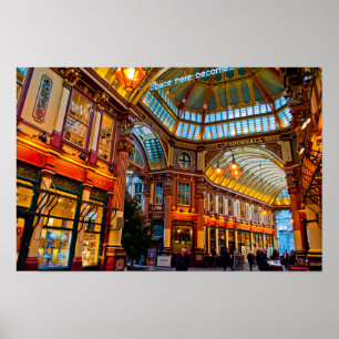 Póster Leadenhall Market City de Londres Inglaterra