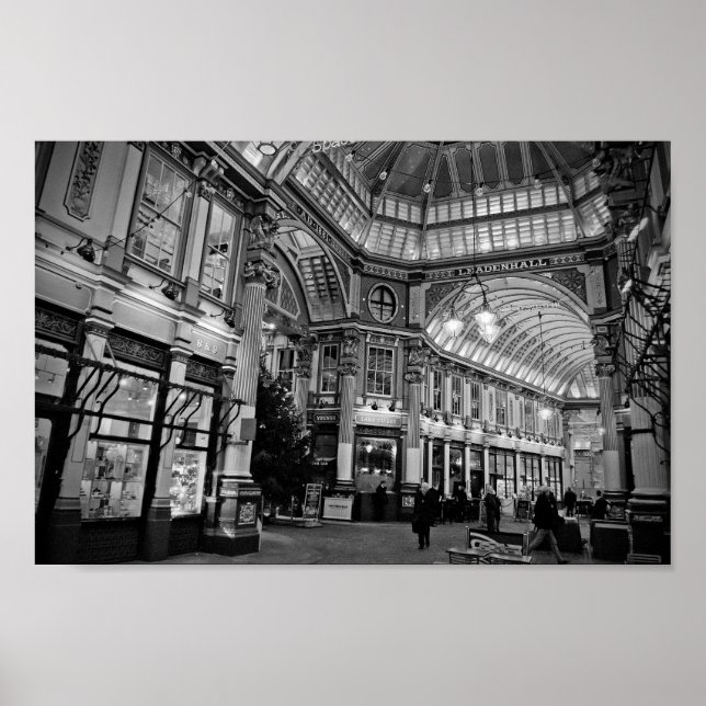 Póster Leadenhall Market City de Londres Inglaterra Reino (Frente)