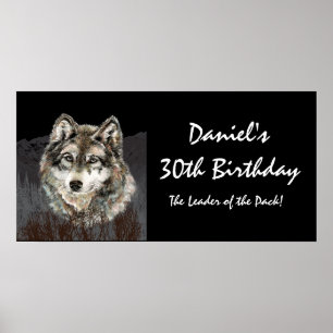 Póster Leader de banner de cumpleaños de la diversión de