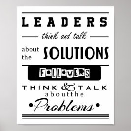 Póster leaders think and talk about the solutions