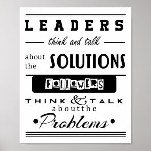 Póster leaders think and talk about the solutions