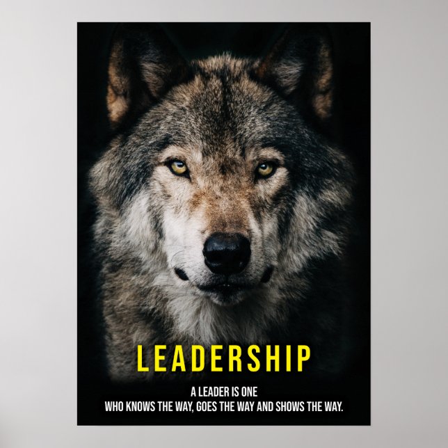 Póster Leadership - Wolf Pack, Alpha Male, Leader (Frente)