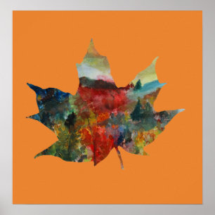 Póster Leaf Art, Fall, Autumt Leaf Poster
