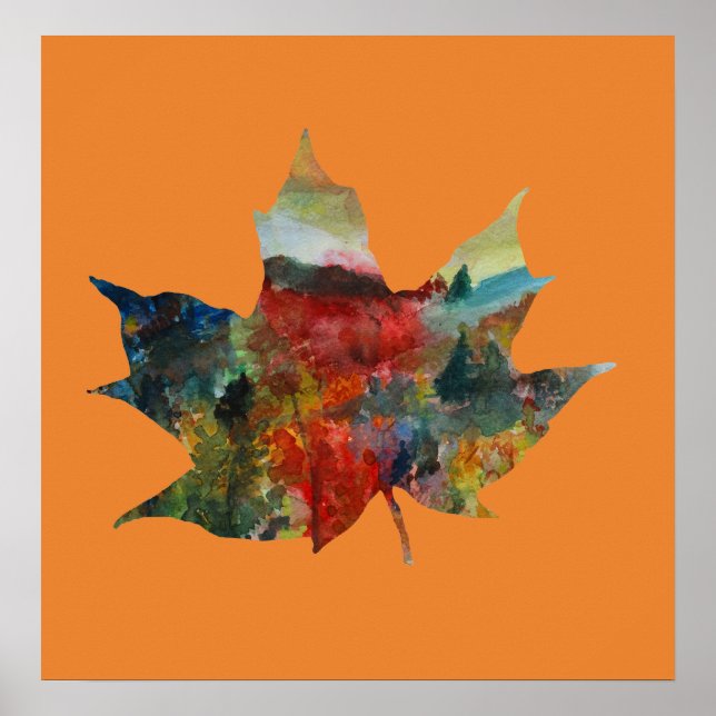 Póster Leaf Art, Fall, Autumt Leaf Poster (Frente)