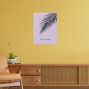Póster Leaf & Light - Hoja Minimalista de palma