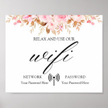 Leaf Mínimo Boho Boda Floral Wifi