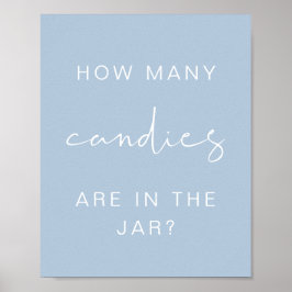 Póster LEAH Pastel Cuántos Candies Baby Shower Game Post